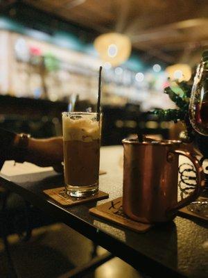 B Basica - a holiday spiked cold brew Tamarindo Mule - a tingly, tangy, smokey drink