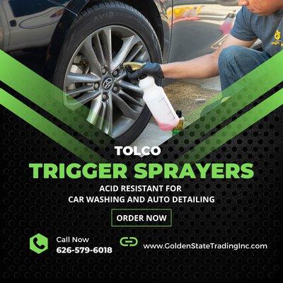 Tolco Trigger Sprayers are back in stock.  Order today!