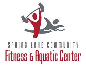 Logo development for a full-featured fitness center located within Spring Lake that includes an Olympic-sized pool and indoor water park.