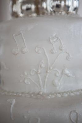 We are musicians, we know the treble clef is backward, normally a pet pieve of ours, but the cake was so delicious & beautiful! SO HAPPY!