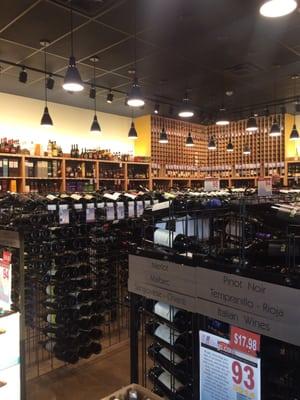 Great selection of wine