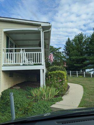 Entrance to the testing house