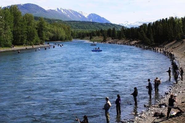 Combat fishing at Russian river!!!