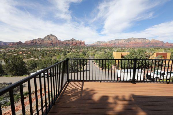 Trex deck and Trex railing installed by our crew in Sedona Arizona