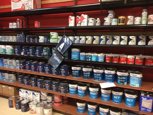 Fully stocked marine section with full line of Interlux and Pettit paints