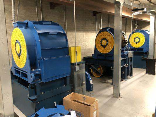 An Otis Elevator machine room.