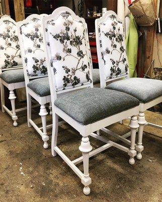 Floral dining chairs