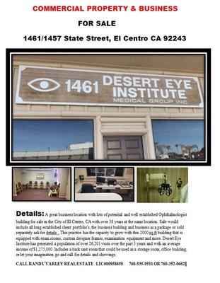 The Desert Eye Institute - Real Estate Property Listing - Randy Realty