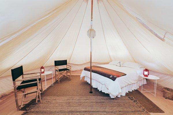 This is our standard glamping set-up.