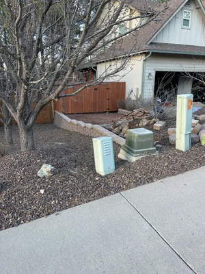 Completed retaining wall and gradient  leveling with new fence