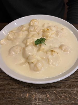 Cheese pasta in cream sauce