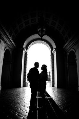 Engagement Pictures at Pasadena City Hall.