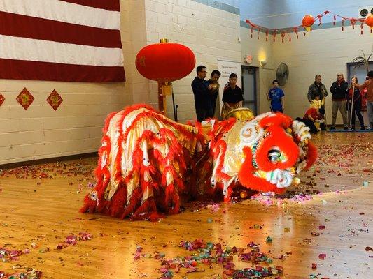 Chinese lion dance