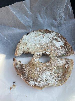 Bagel with "cream cheese"