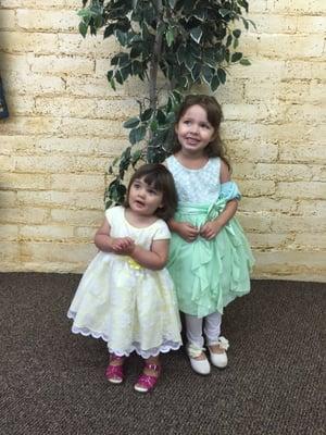 Pastor's grandkids Gracie & Kiana on Easter Sunday