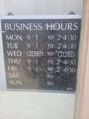 Business hours