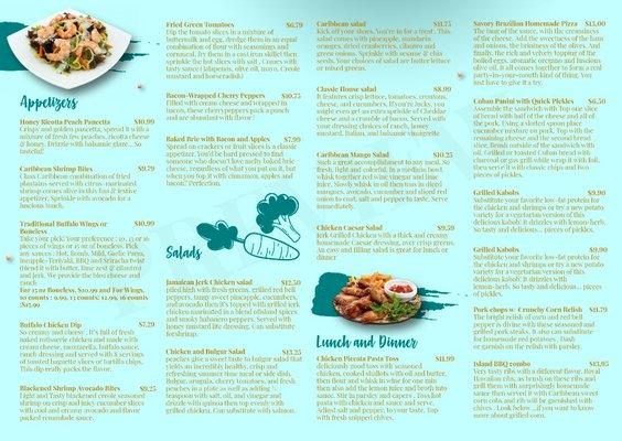 Island Bitz Menu Back