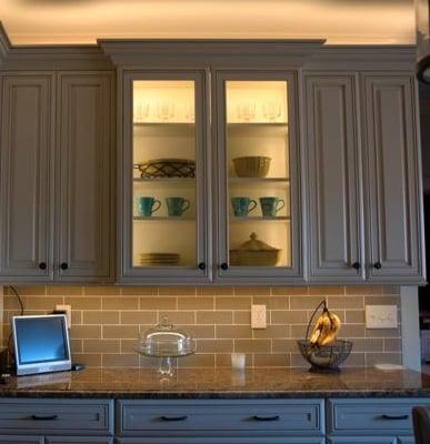 Glass Cabinet, Under Cabinet, and Above Cabinet Lighting