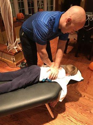 Everyone needs Chiropractic care, especially energetic 4 year olds who love to wrestle and tumble off chairs and beds.