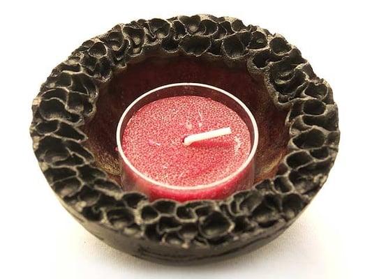 Pele's Lava Tealight Candle Raku Crater Bowls