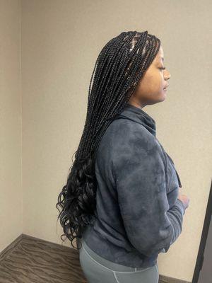 Knotless box braid