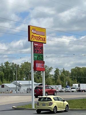 Regular $3.96,  Diesel $5.34  05.07.2022