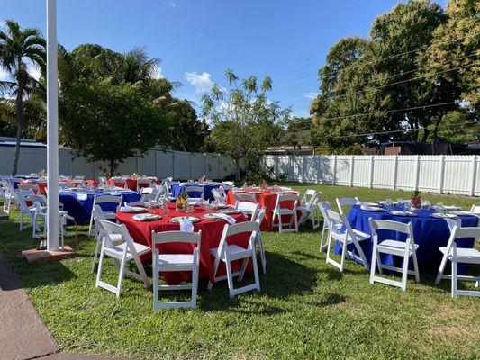 Resin white chairs