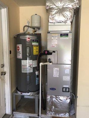 Install furnace and air conditioner