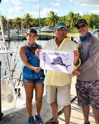 Another trip they put my dad on his first sail!