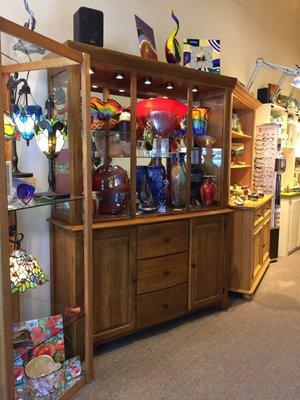 Beautiful hand blown glass vases and decors.