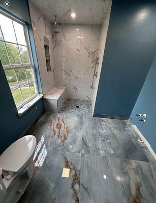 Complete bathroom remodel. Gorgeous.