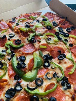 Thin crust pizza