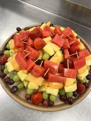 Fresh fruit skewers. Sweet and delicious. Vegan, all natural, gluten free and vegetarian.