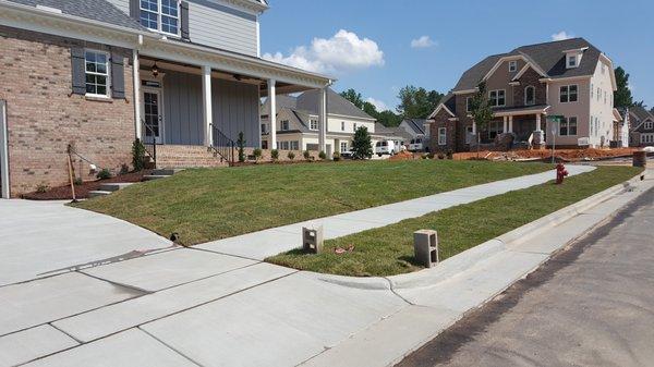 After Final Grade , Sod , and Plant Install