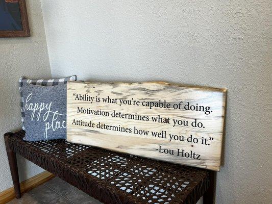 Lou Holtz Quote sign