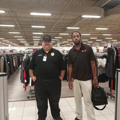 with the manager at Burlington before he left me with his store for the night