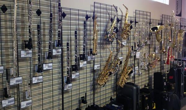 Student through pro band instruments including Buffet, Yamaha, Gemeinhardt, Selmer, Bach, and more!