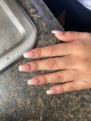 This is the SECOND DAY ! My nails already look like they need a fucking fill . THEY ARE SELFISH AND STINGY AF with their $$$$