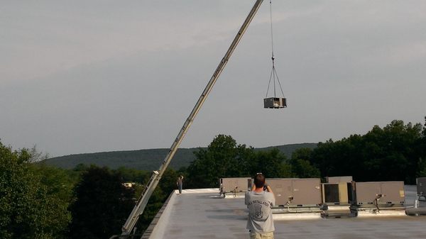 Rooftop Replacement with Crane