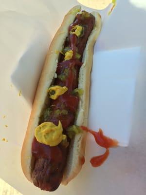 Foot long hot dog