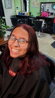 Happy Guest after her new color transformation