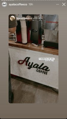 Ayala coffee booth inside Terrace Plant shop at yesterday's Small Business event