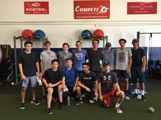 Great group of hockey players preparing for their seasons