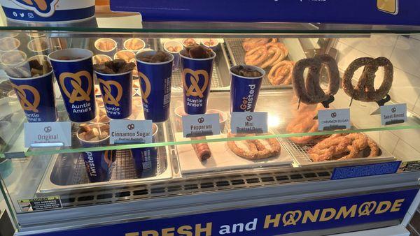 Auntie Anne's pretzel items