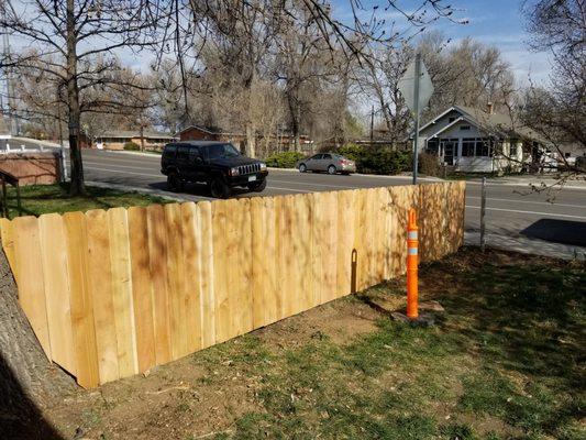 4' tall cedar fence