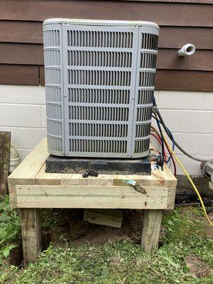 Water was flooding into unit. Built custom deck for condensing unit to eliminate the problem.