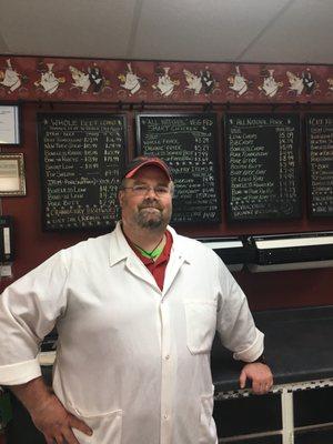 Singing butcher at Prime Choice Meat Market