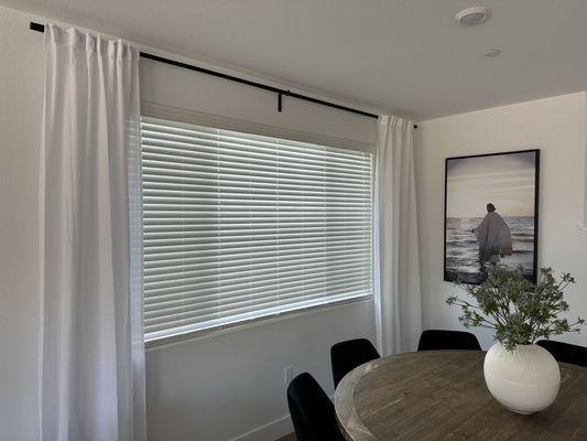 New 2" Faux Wood Blinds closed