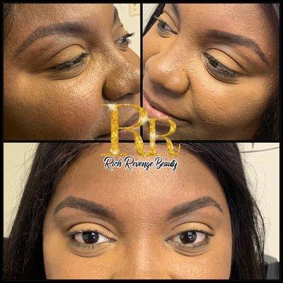 Brow wax and tint