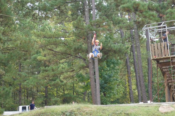 Riding the Zip-line!